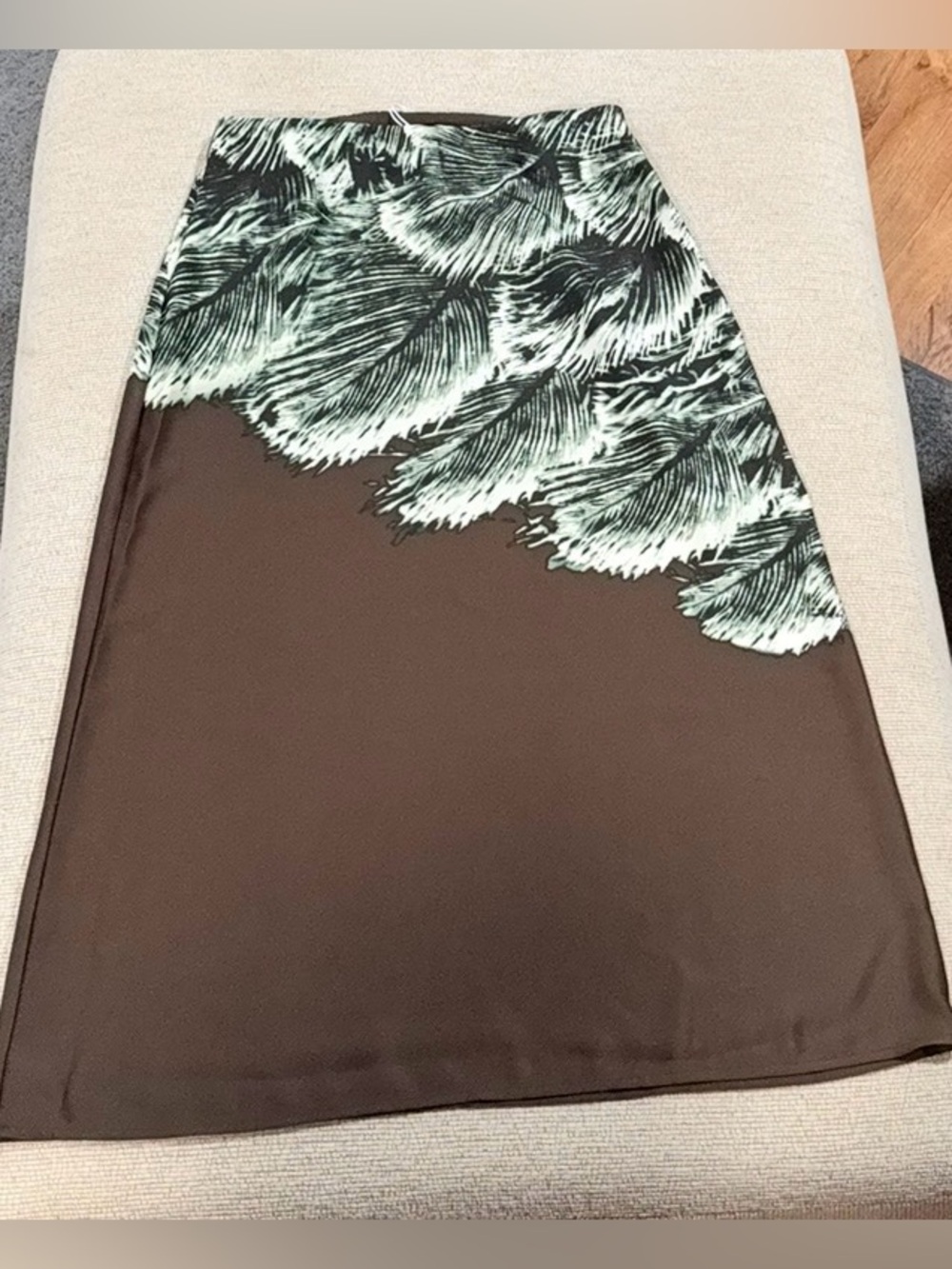Worthington Green Palm-Print Skirt and Top set NWT - Picture 3 of 7